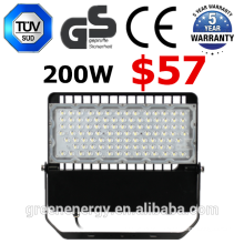 Aluminiumgehäuse GS TUV CER listete Flutlichtbefestigung 100w 200w 300w der hohen Leistung industrielle LED auf